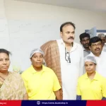 naga-babu-first-official-event-gollaprolu-anna-canteen