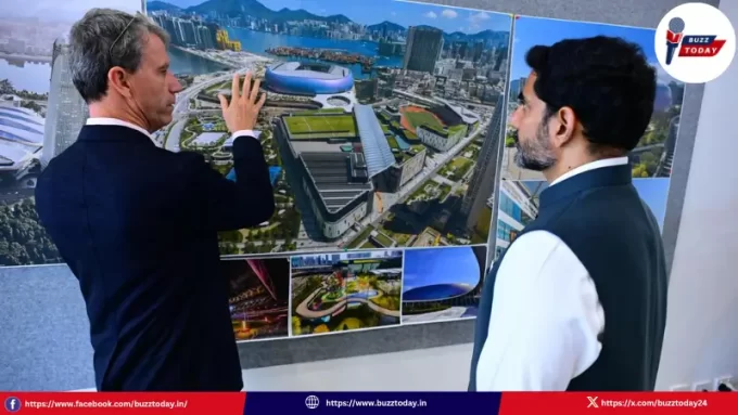 nara-lokesh-meets-populous-to-develop-ap-as-sports-hub