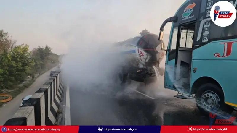 bus-accident-travels-bus-hits-acid-tanker-jadcherla